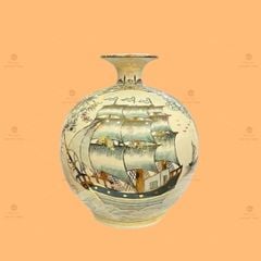 Quả Hút Lộc Men Cổ Thuận Buồm Xuôi Gió Vẽ Vàng